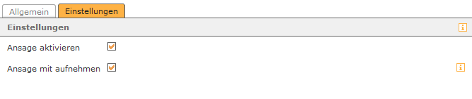 Einstellungen des Moduls