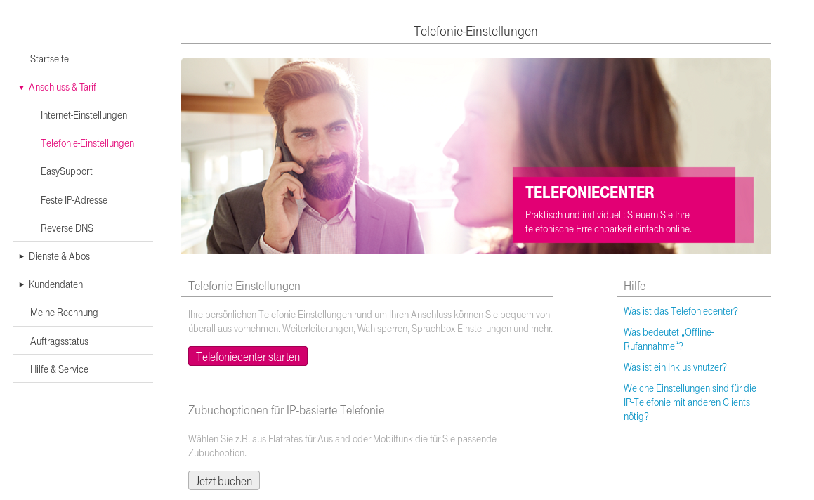 Telefoniecenter der Deutschen Telekom