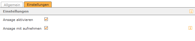 Einstellungen des Moduls Einstellungen des Moduls
